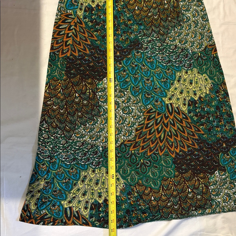 Cristinalove Teal & Green Patterned V-Neck Maxi Dress - Picture 8 of 11